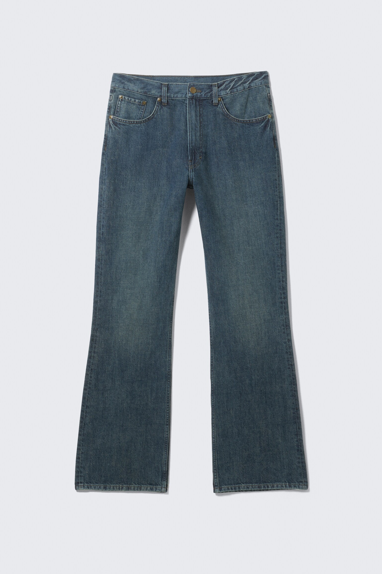 Mercury Relaxed Bootcut Leg Jeans - Lake Blue - Medium Blue/Black Rinse - Black/Second Blue - Medium Blue