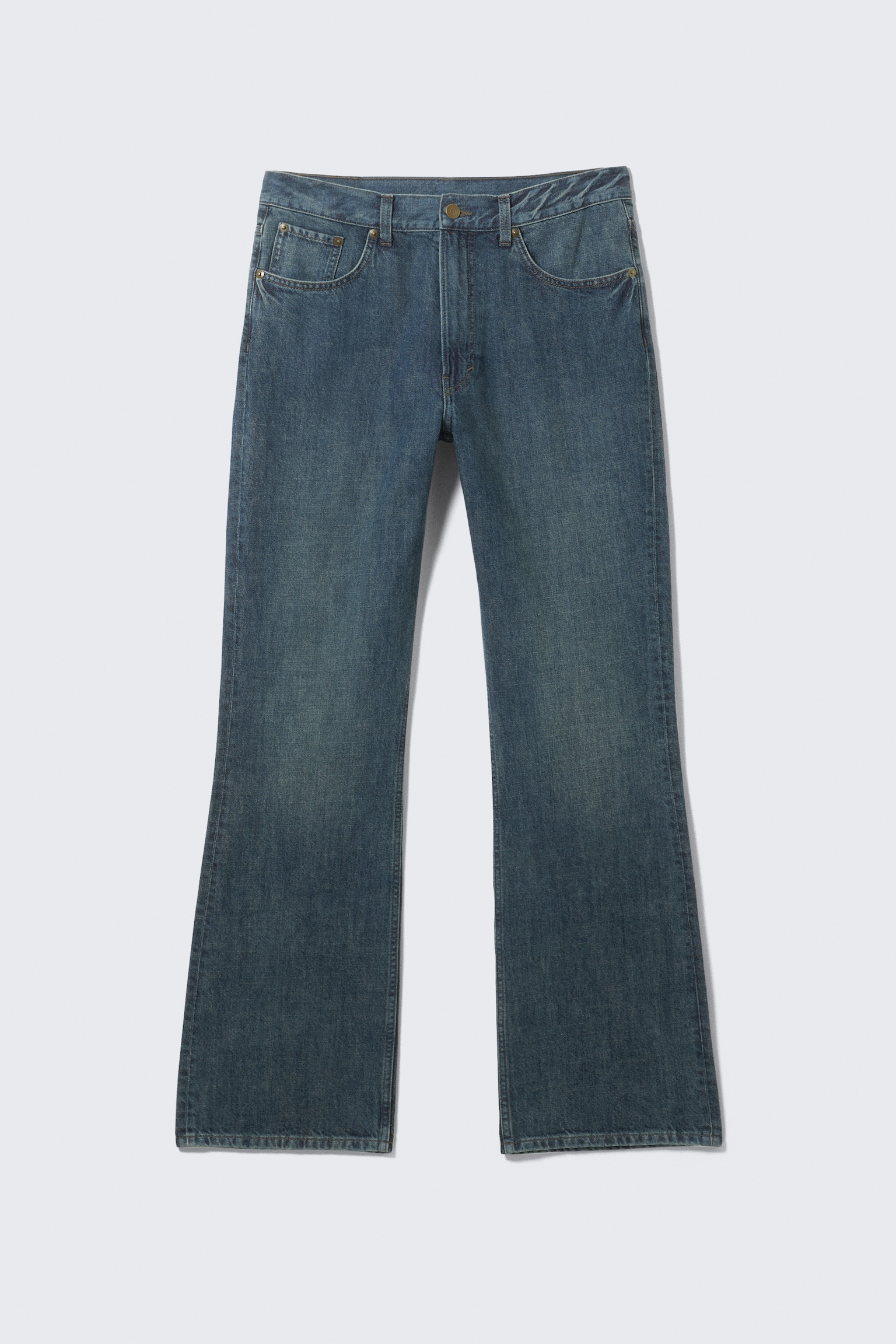 Mercury Relaxed Bootcut Leg Jeans - Lake Blue - Medium Blue/Black Rinse - Black/Second Blue - Medium Blue