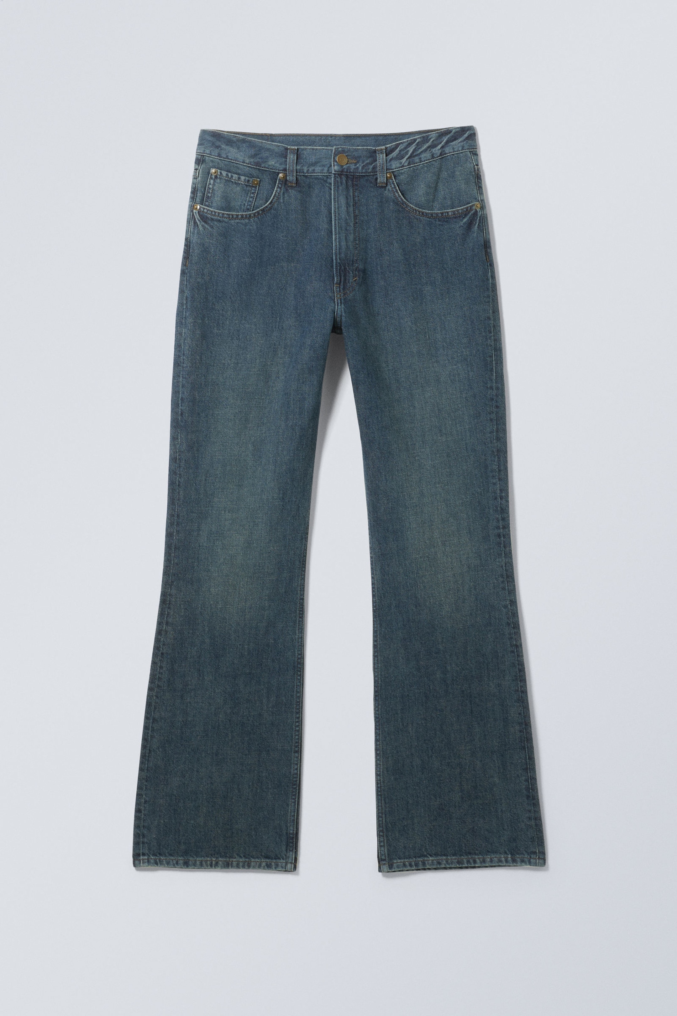 Lake Blue - Medium Blue - Mercury Relaxed Bootcut Leg Jeans - 5