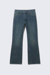 【BAON】Mercury brushed denim pants Loose leg denim pants in faded blue
