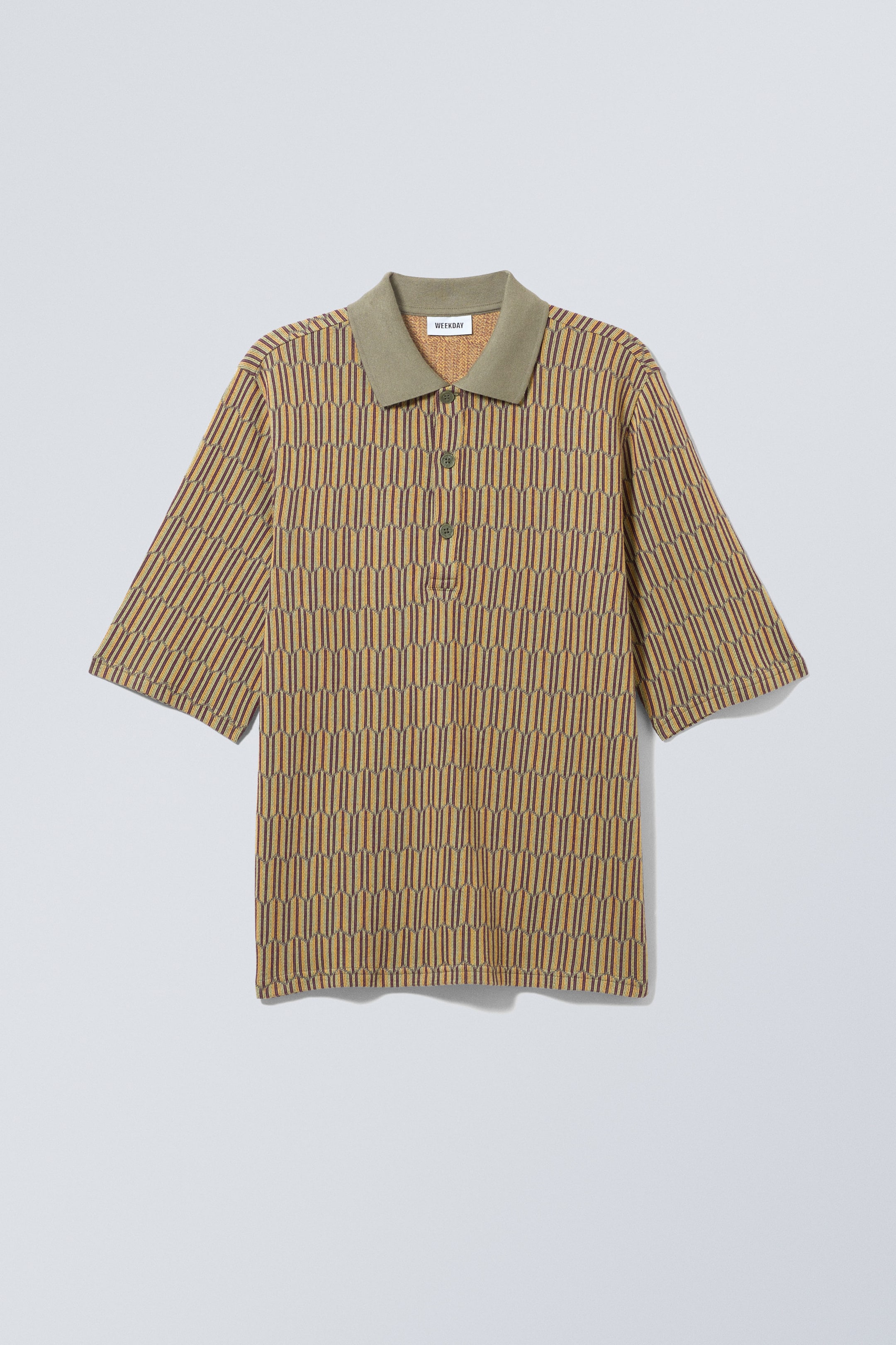 Mustard Khaki Pattern - Elliott Relaxed Shirt - 0
