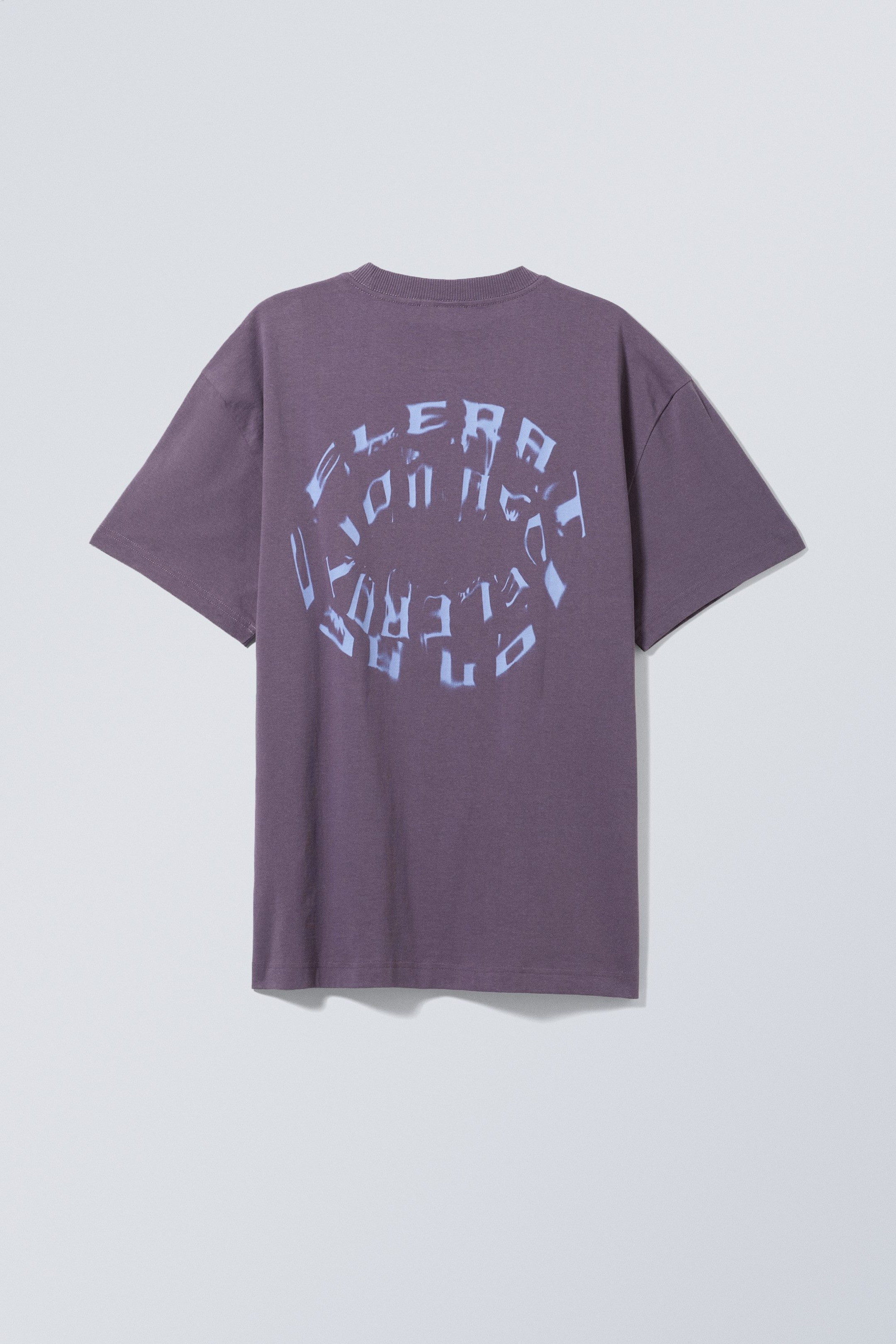 Purple - Oversized Graphic Printed T-shirt - 1