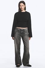 Redondo Black - Svart - Ample jeans med lavt liv, vide ben og løs passform - 0