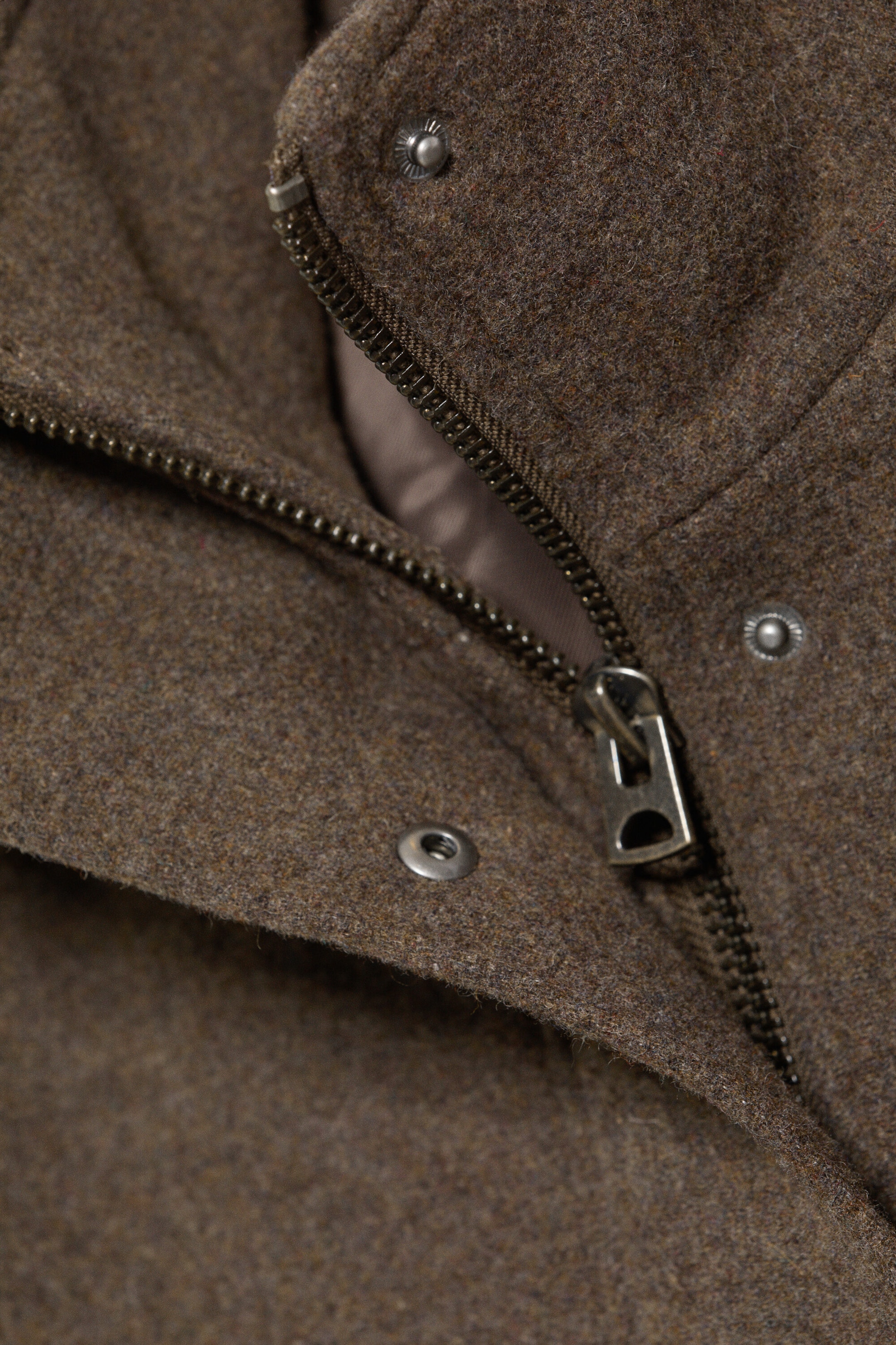 Dark Mole - Wool-blend funnel jacket - 2