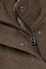 Dark Mole - Wool-blend funnel jacket - 1