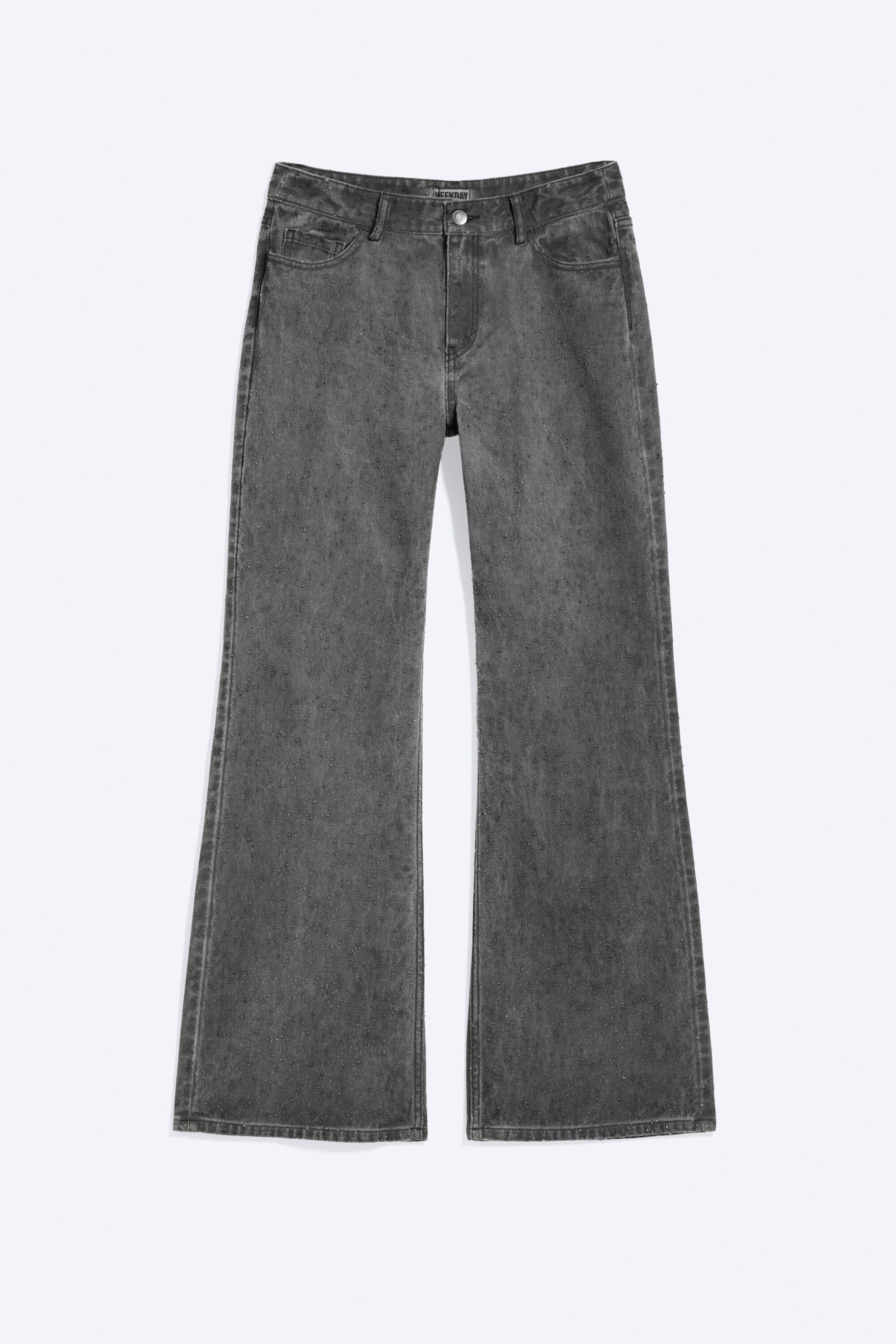 Mörkgrå - Lediga Lågmidjade Bootcut-byxor - 4