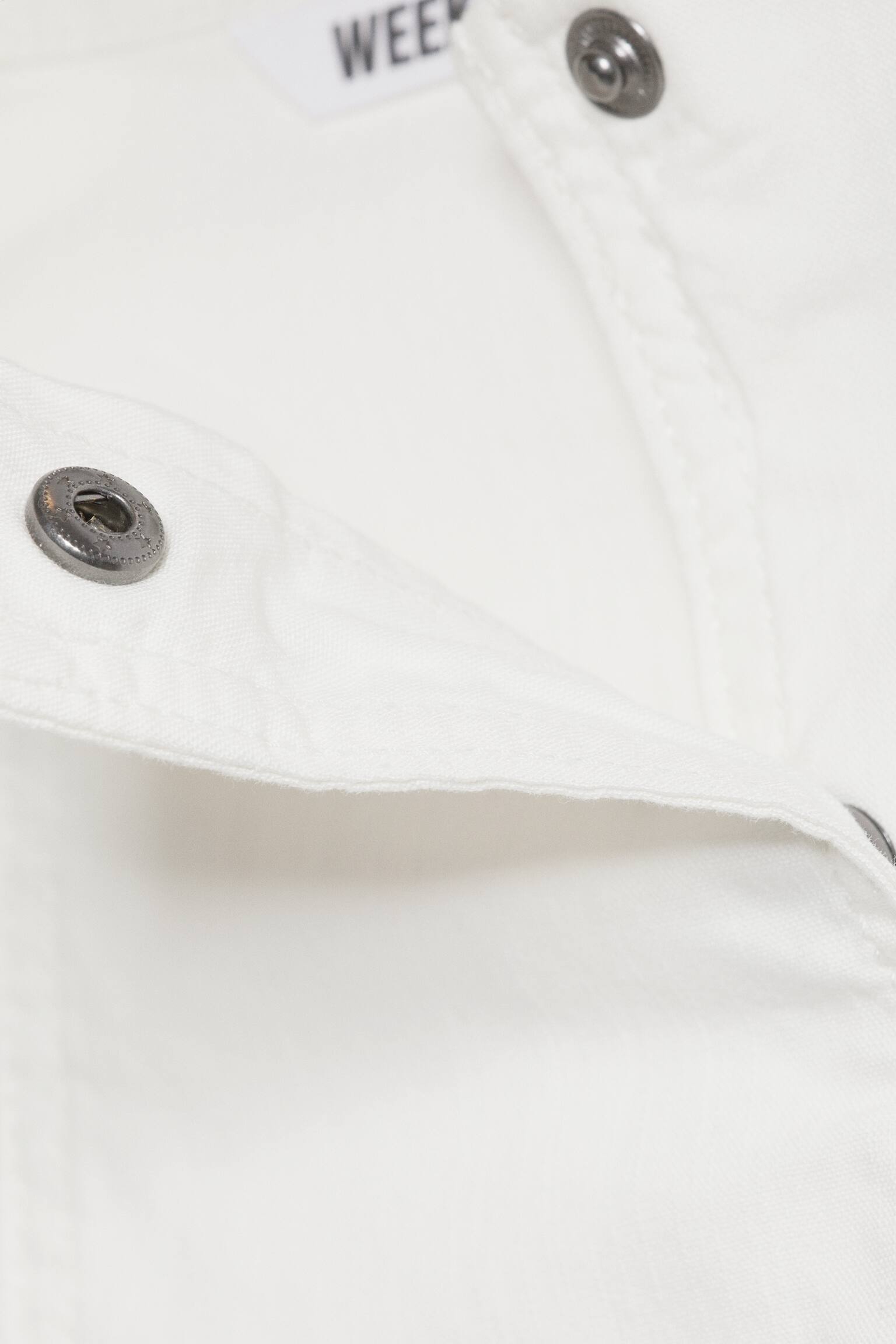 Strukturiertes asymmetrisches Baumwolltop - Weiß/Dunkles Graubraun/Schwarz - 3