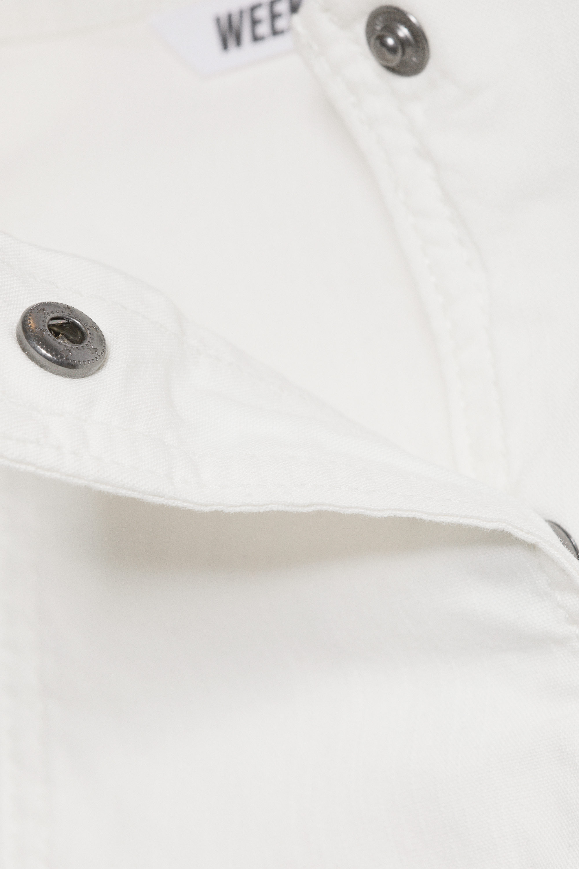 structured asymmetric cotton top - White | Weekday WW