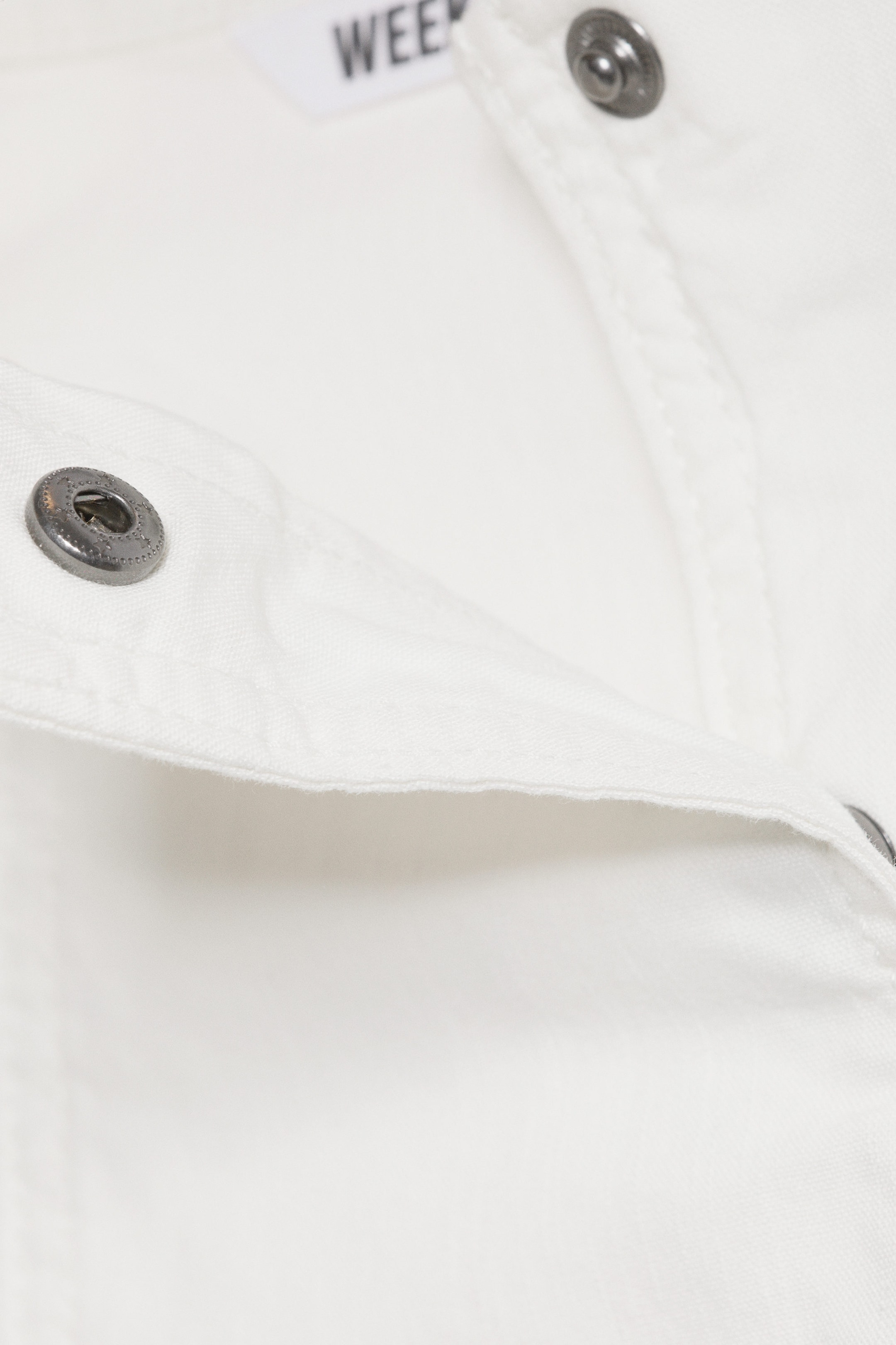 Blanc - Haut structuré asymétrique en coton - 5