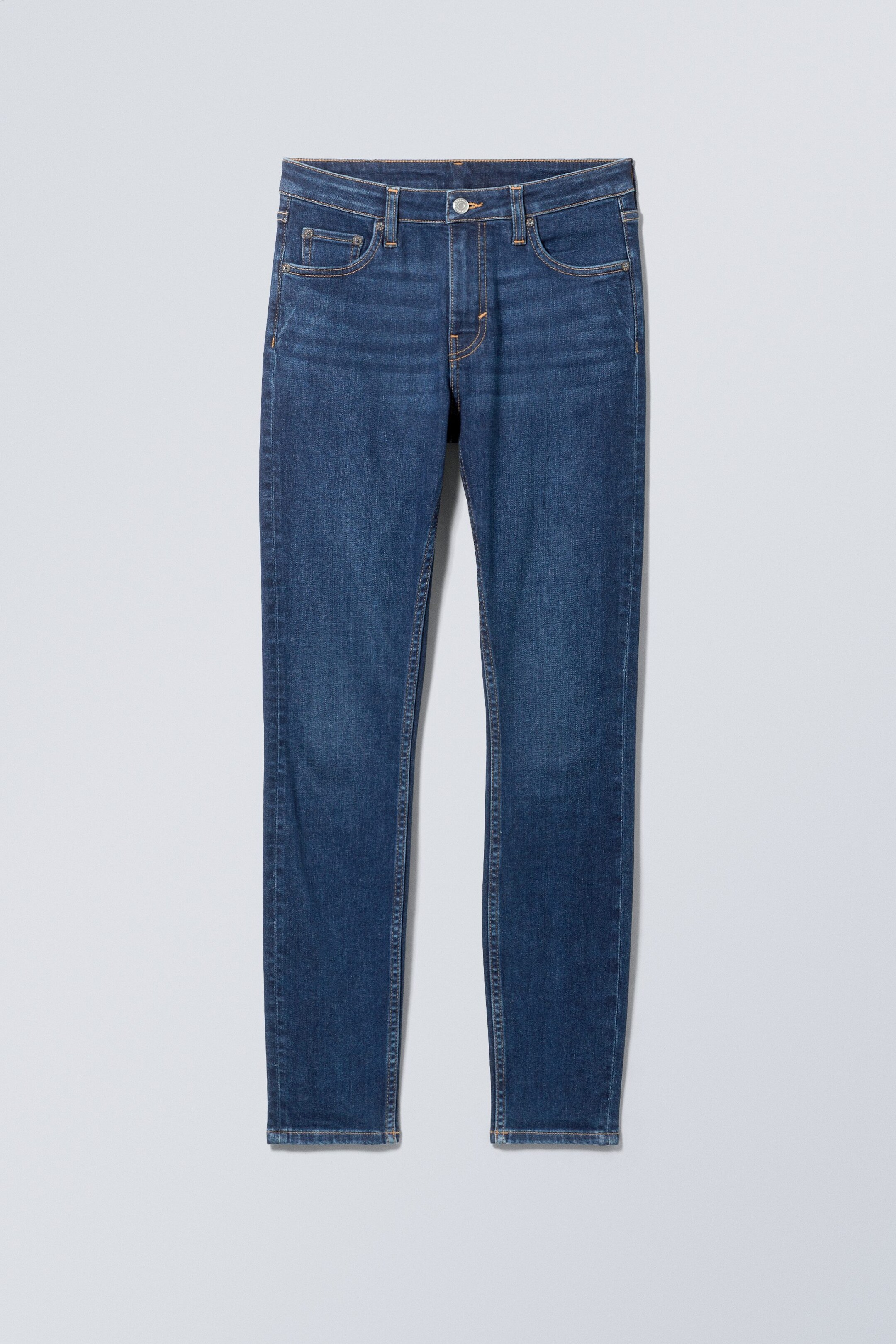 Mid blue - Spare Mid Rise Skinny Jeans - 0