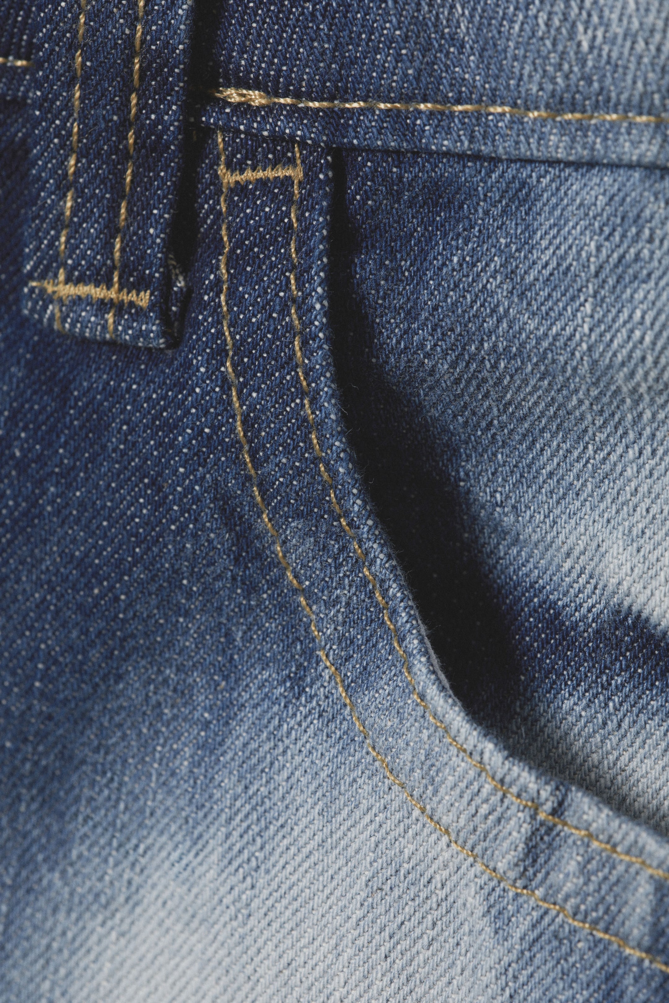 Blauw spray - Poser jeans met normale taille en wijde pijpen - 5
