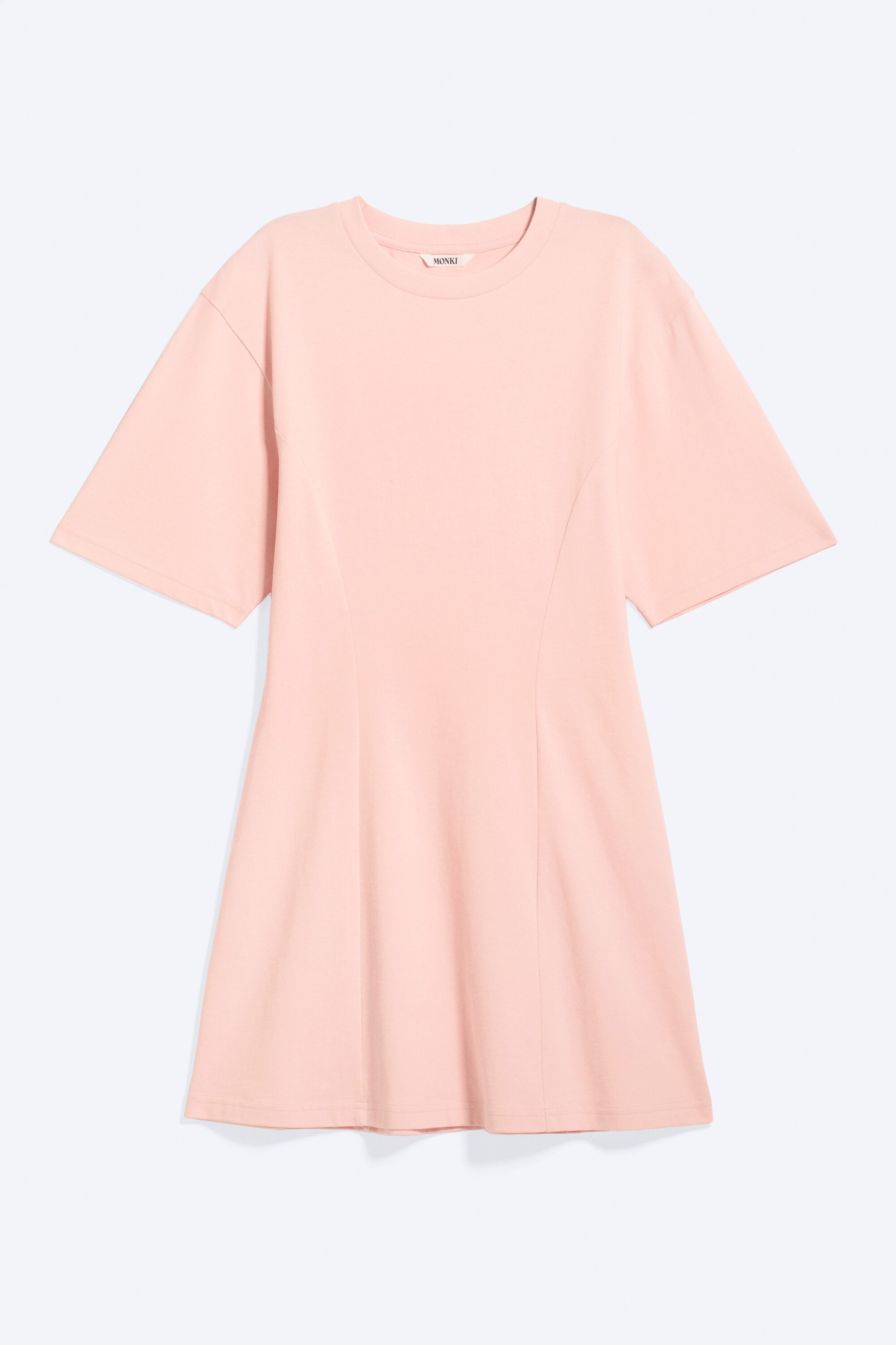 Helles Altrosa - Mini-T-Shirt-Kleid in A-Linie - 3