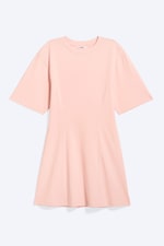 Helles Altrosa - Mini-T-Shirt-Kleid in A-Linie - 3