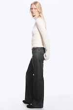 Coated Black - Aura Low Rise Relaxed Bootcut Jeans - 2
