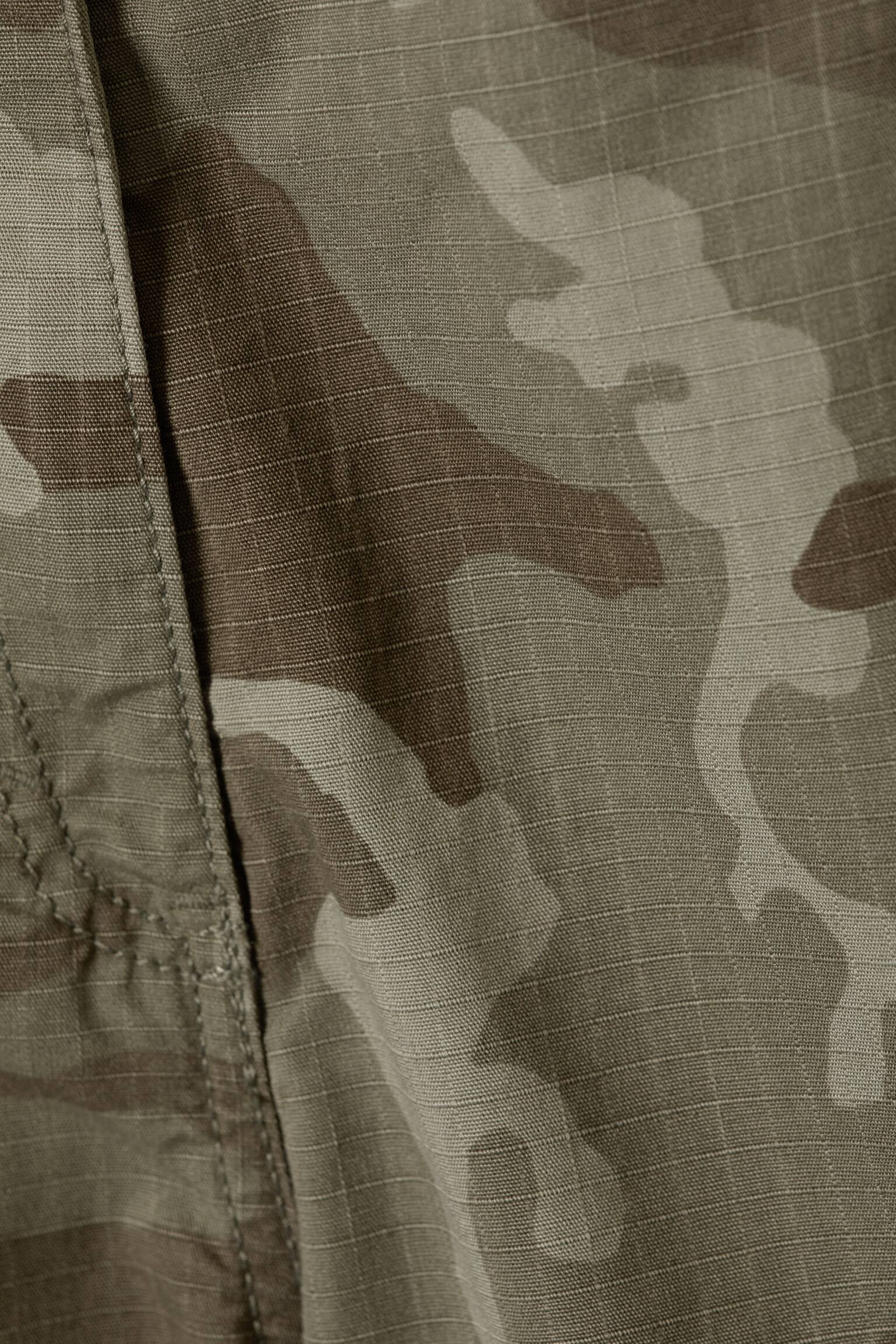 Matalavyötäröiset repäisysaumat housut-Khaki vihreä - maastokuvio - 7