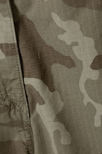 Khaki Green - Camo - Low Rise Baggy Ripstop Trousers - 2