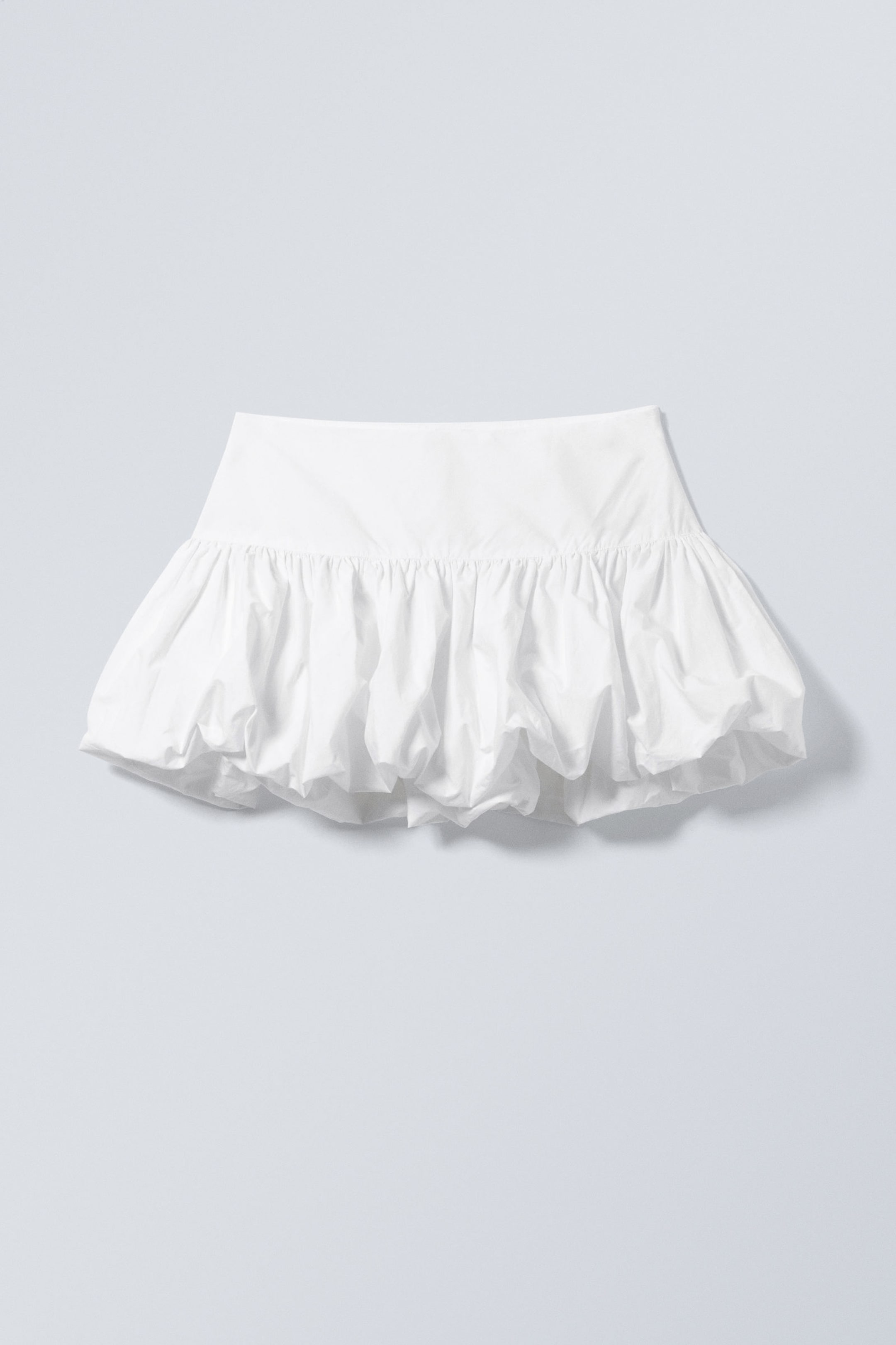 #FFFFFF - Balloon Mini Skirt