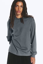Dunkelgrau - Longsleeve mit lockerer Passform - 0