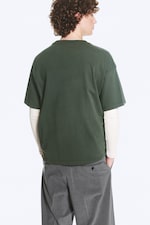 Dark Green - Skull - Boxy Printed Graphic T-shirt - 3
