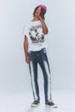 Blauw spray - Sleezie skinny jeans met lage taille - 0