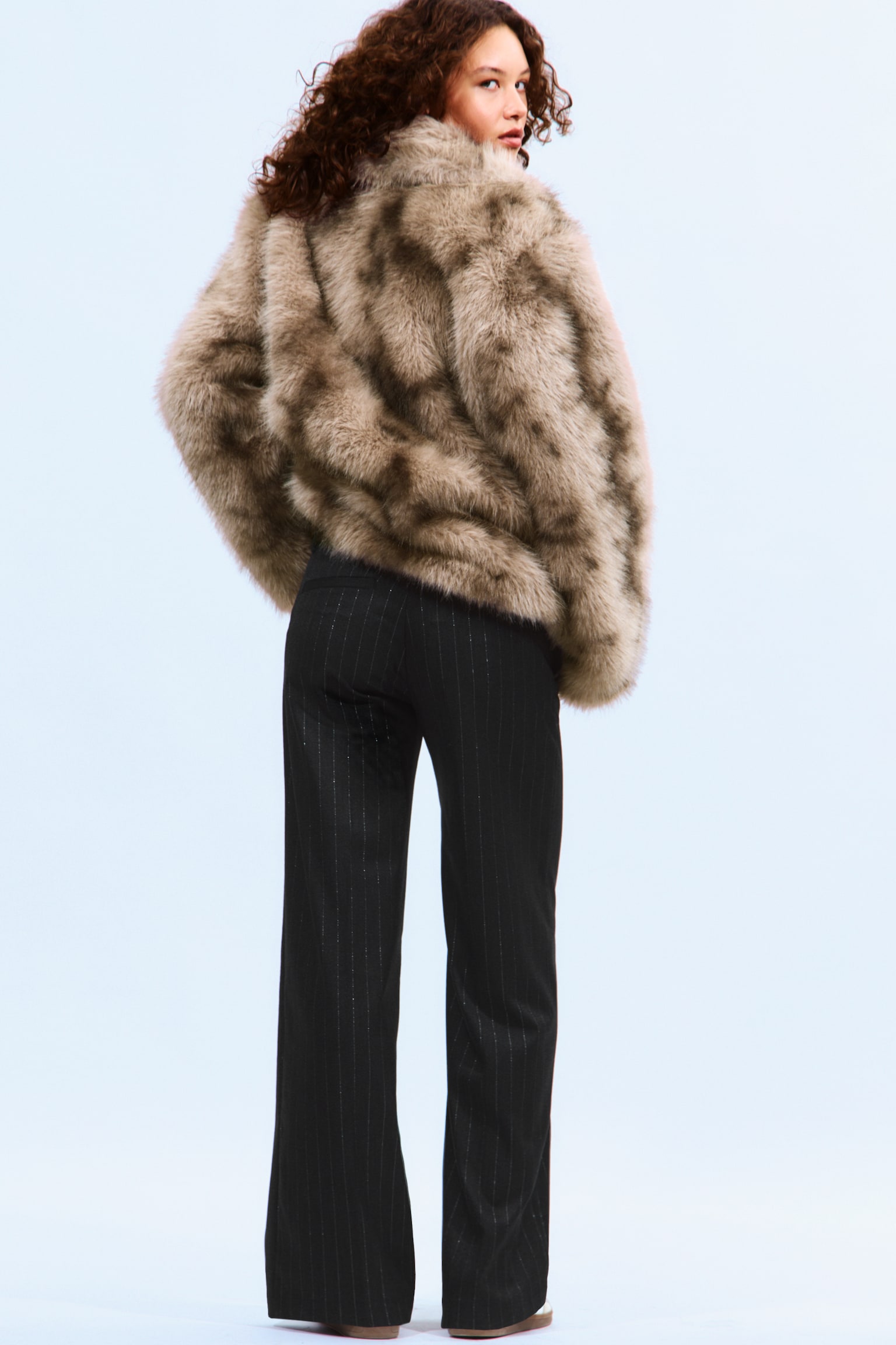 Low Rise Suiting Trousers - Dark Grey - Glitter Pinstripe/Dark Grey Melange/Black/Brown Pinstripe - 6