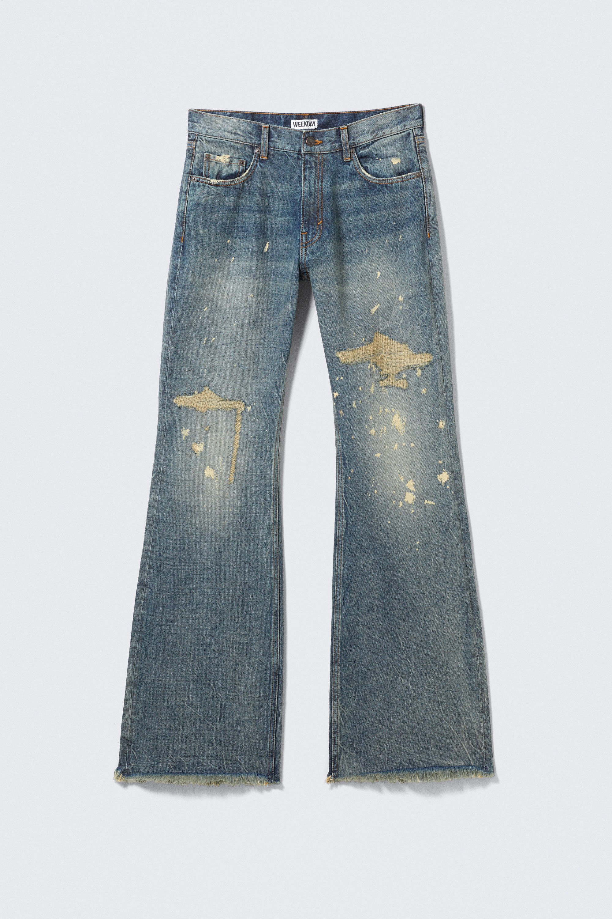 Arizona Worn - Mellanblå - Helix Low Waist Relaxed Flared Leg Jeans - 8