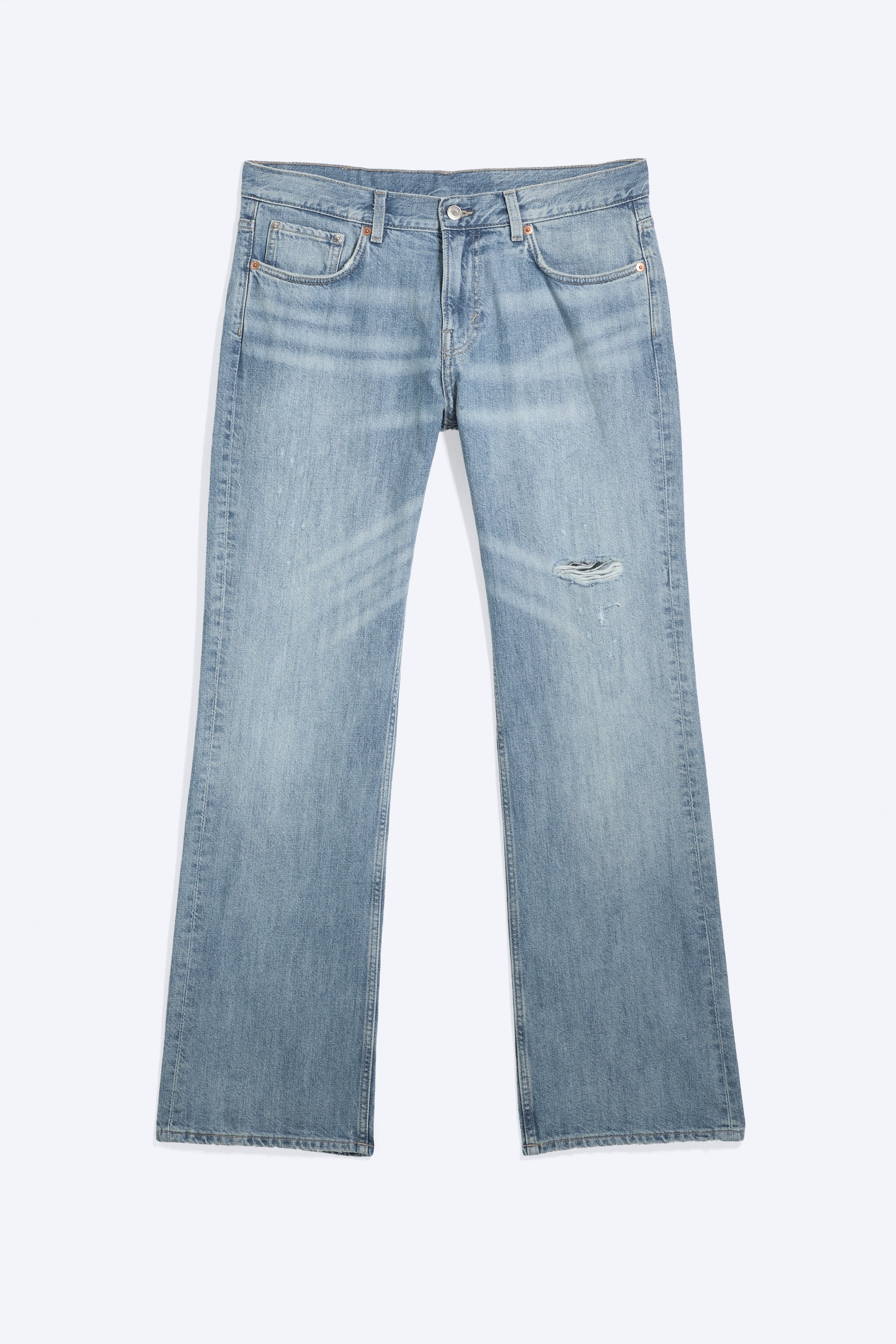 Sky low rise regular bootcut jeans - Captain Blue - Light Blue/Empire Black - Black