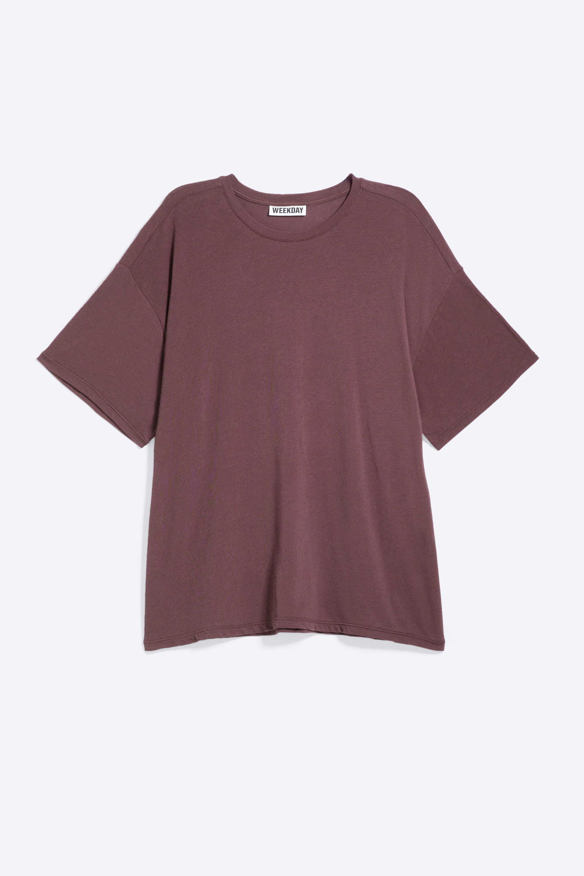 Skir avslappnad boxig t-shirt - Dark Lilac/Transparent mörkgrå/Sheer White