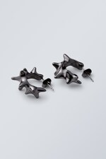 Dunkles Silber - Ohrringe Spike - 0