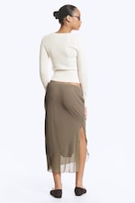 White - Slim Fit Knitted Sweater - 2