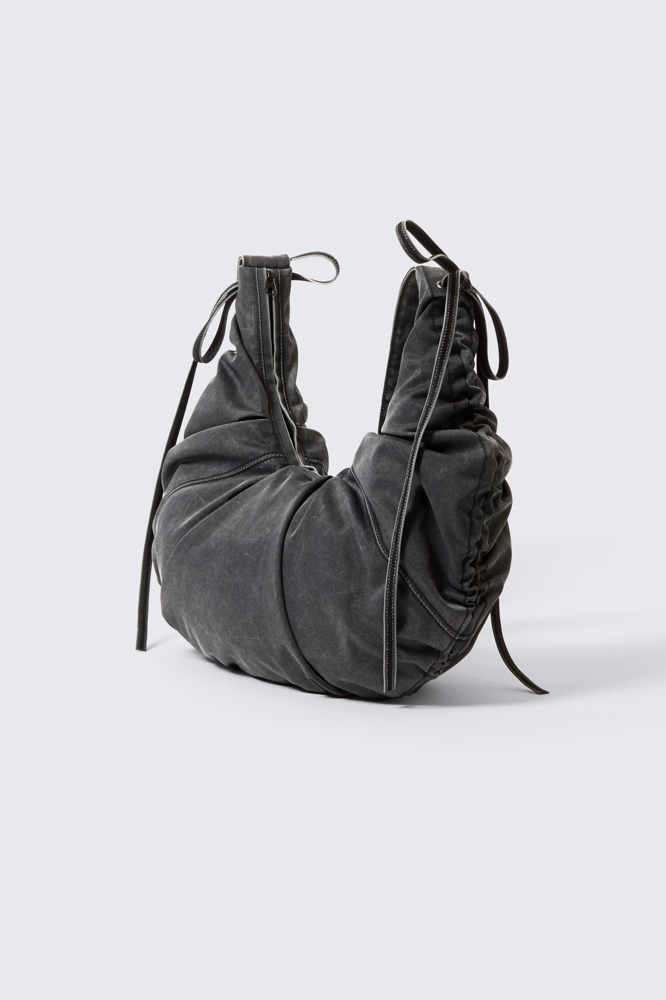 Black - RUCHED CROSSBODY BAG - 2