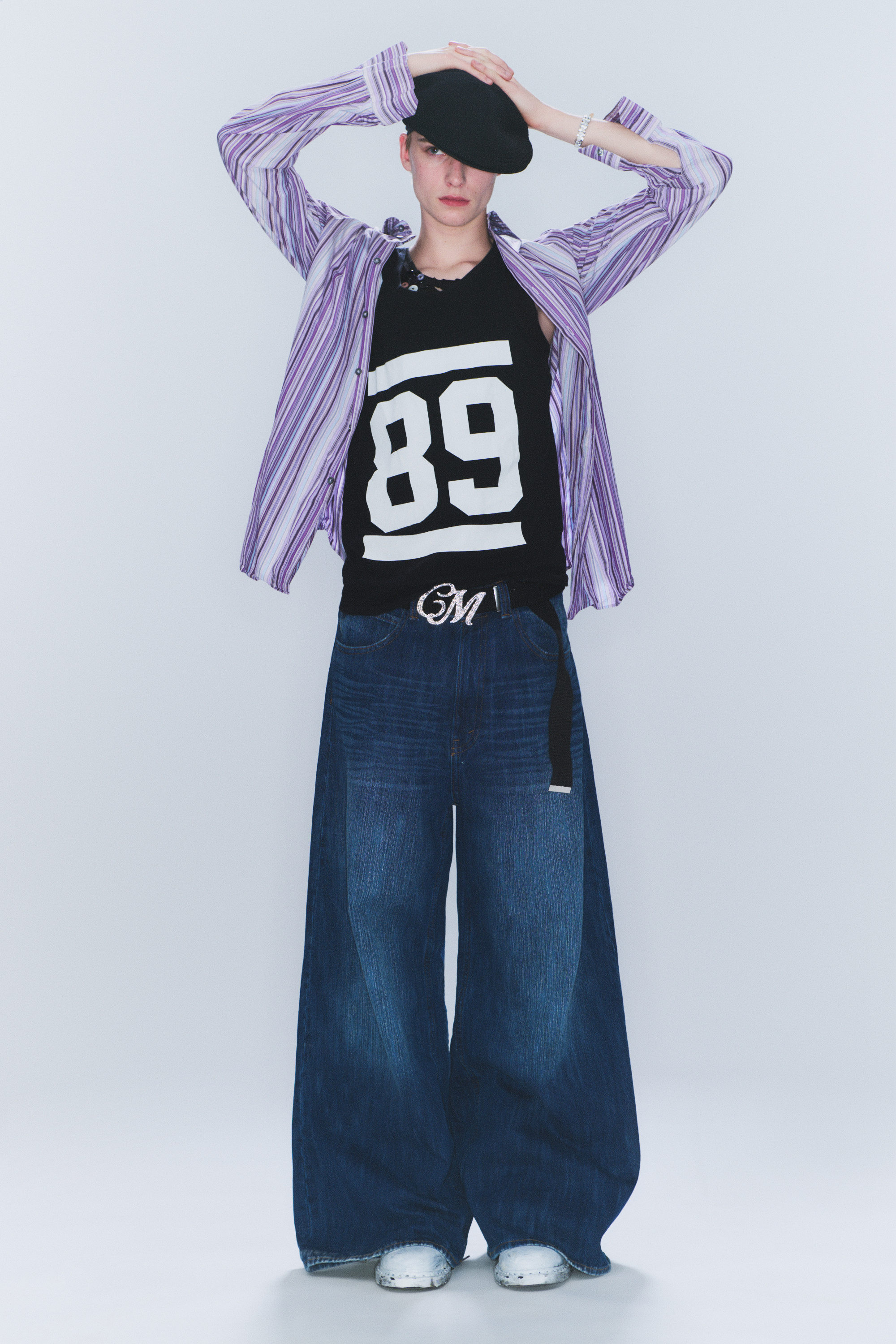 Blue Web - Mittelblau - Rad Super – Weite Jeans mit normaler Taille - 1