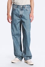 90s Blue - Mittelblau - Galaxy Mid Waist Loose Straight Jeans - 1