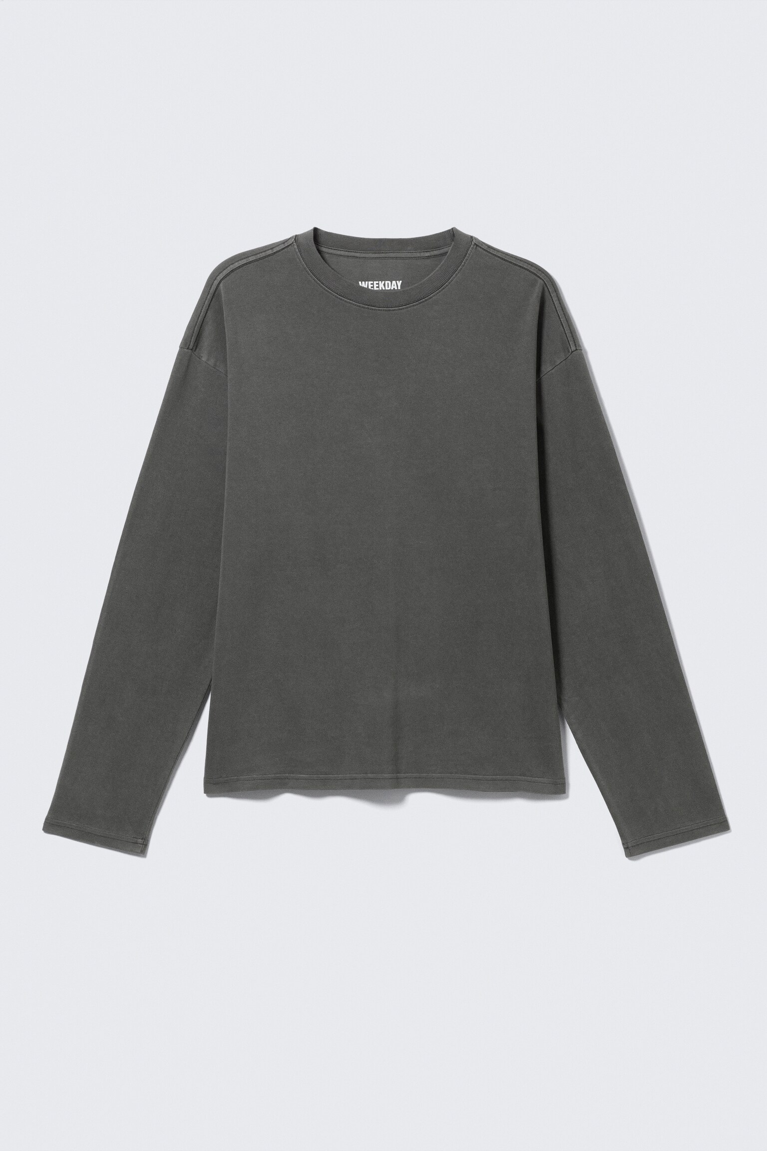 T-shirt Great boxy a maniche lunghe - Grigio scuro/Nero/Bianco/Verde scuro/Blu lavato/Marrone scuro/Grigio chiaro mélange