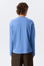 Gewaschenes Blau - Boxy Longsleeve mit lockerer Passform - 2