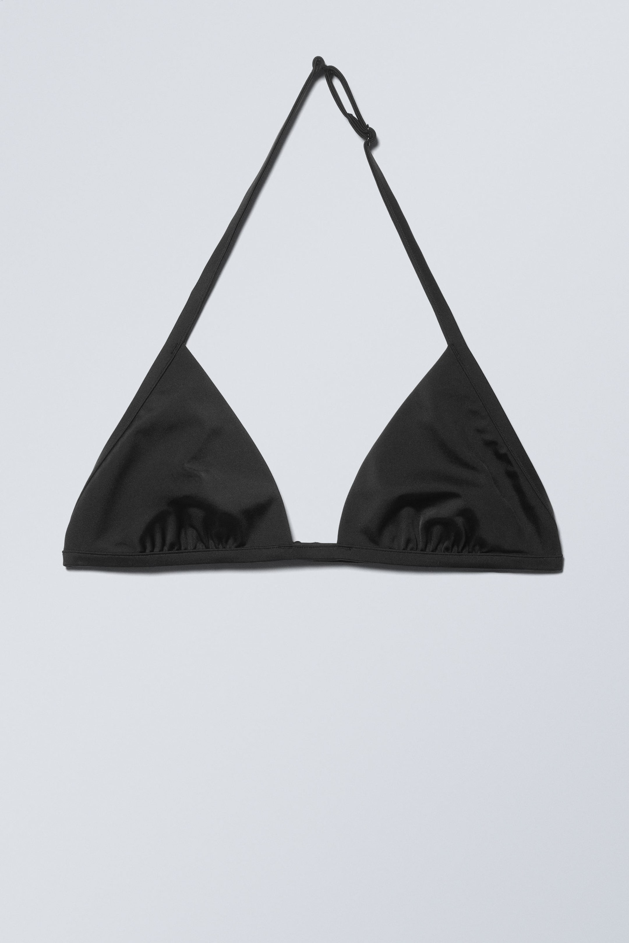 Schwarz - Neckholder-Triangel-Bikinioberteil - 3