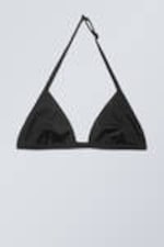 Schwarz - Neckholder-Triangel-Bikinioberteil - 3