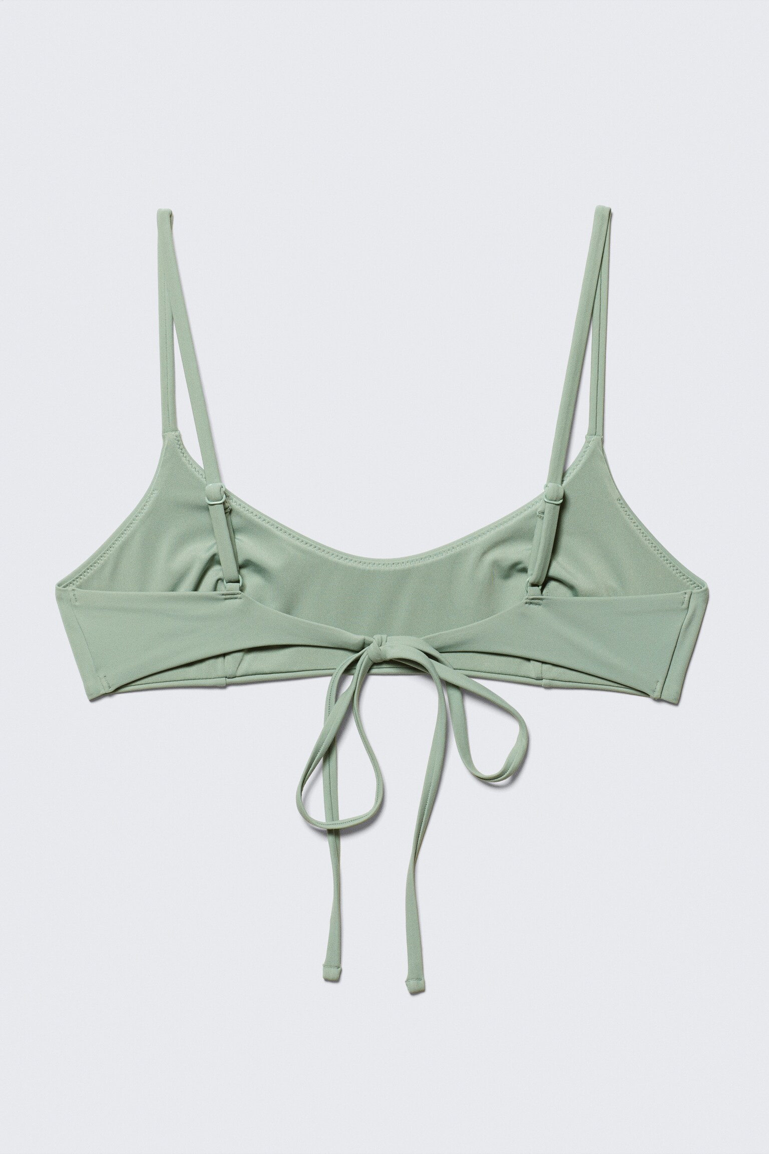 Bikinitop met smalle bandjes - Lichtgroen/Lichtblauw/Zwart - 8