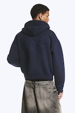Dark Blue - Tristar - Simon Graphic Scuba Zip Hoodie - 3