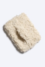 Dusty White - Plush Laptop Case - 1