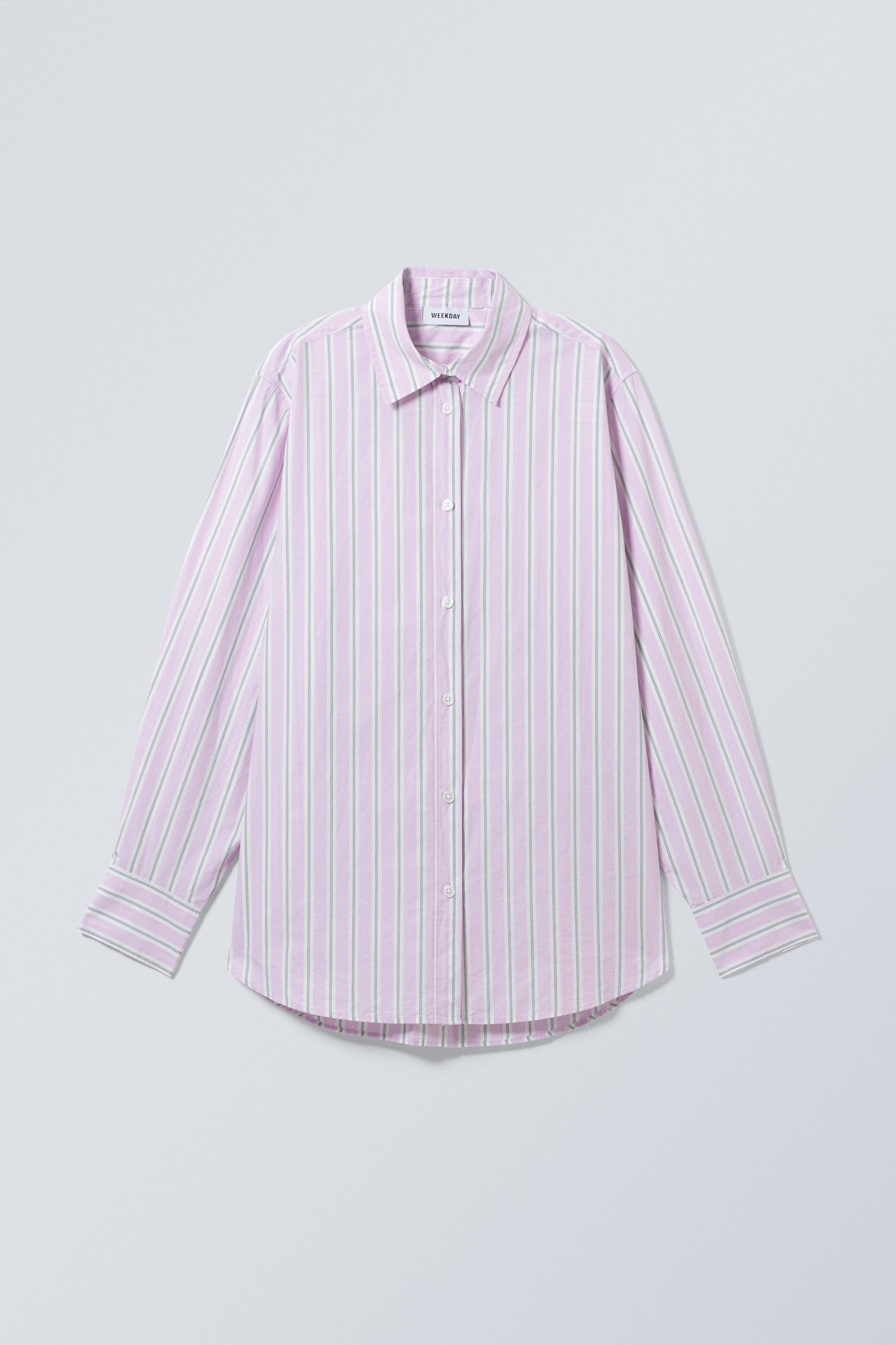 Pastell lila-randig - Regular Poplin Shirt - 0
