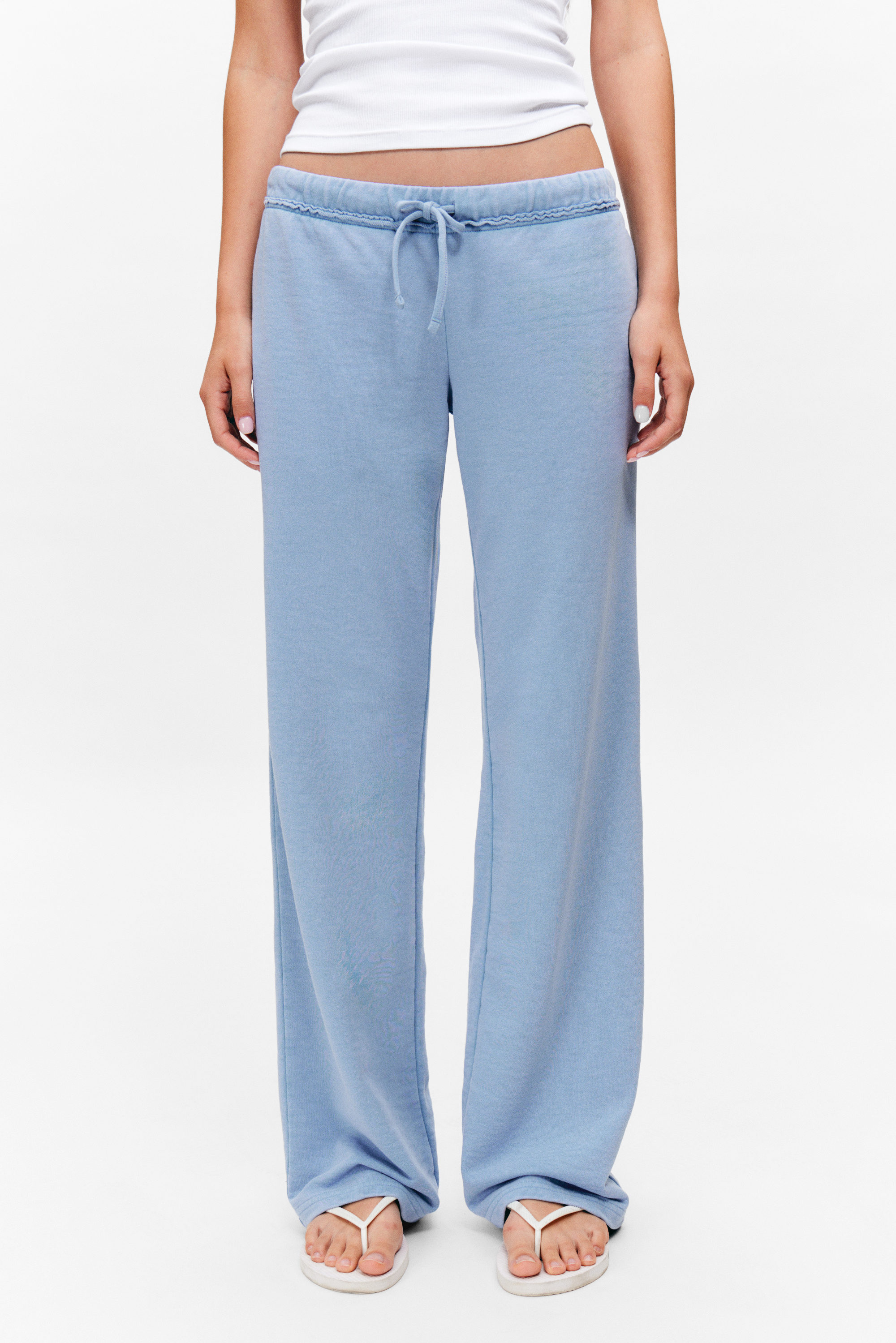 Poederblauw - Zachte badstof pyjamabroek - 3