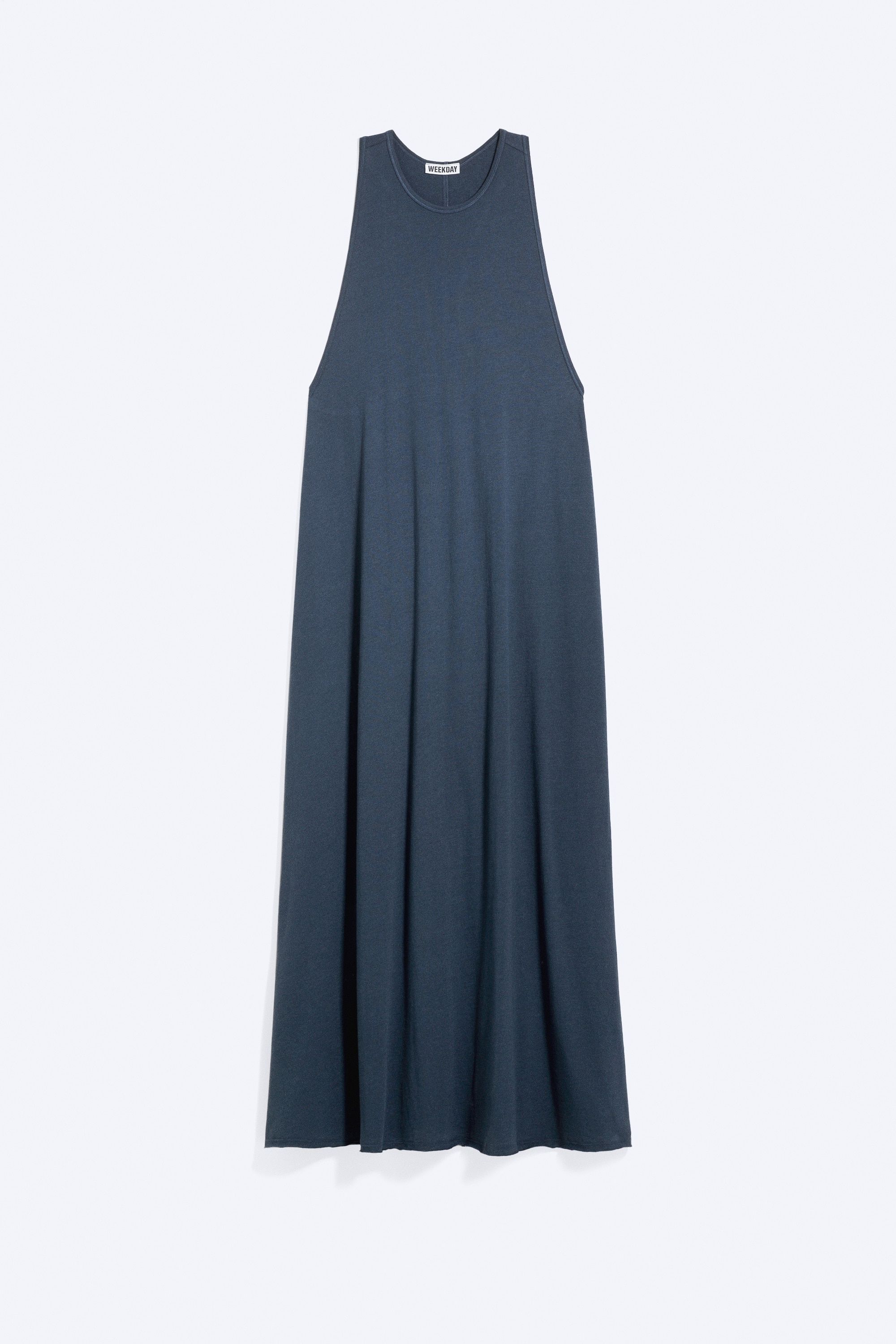 Racerback Maxi Dress - Dunkelblau/Staubgrau meliert/Schwarz