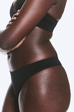 Svart/vit - 3-pack sömlösa stringtrosor - 1