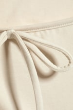 Helles Beige - Slim Square-Neck Tie Top - 5