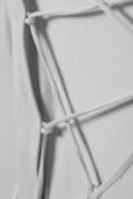 Light Grey - Asymmetric Long-Sleeved Cross Back Top - 5