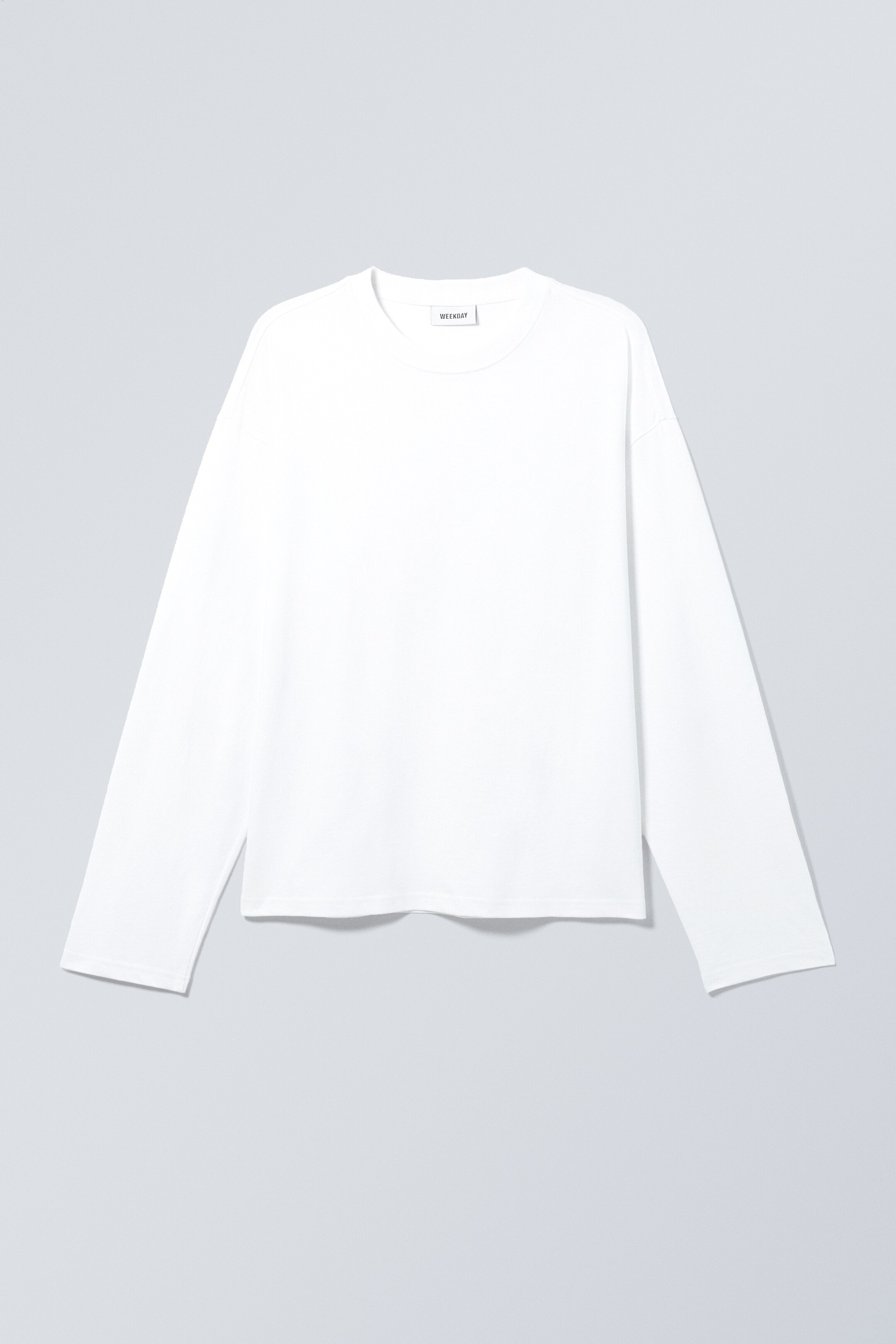 Se større billede: Great boxy T-shirt med lange ærmer - Hvid - HERRE | H&M DK 4