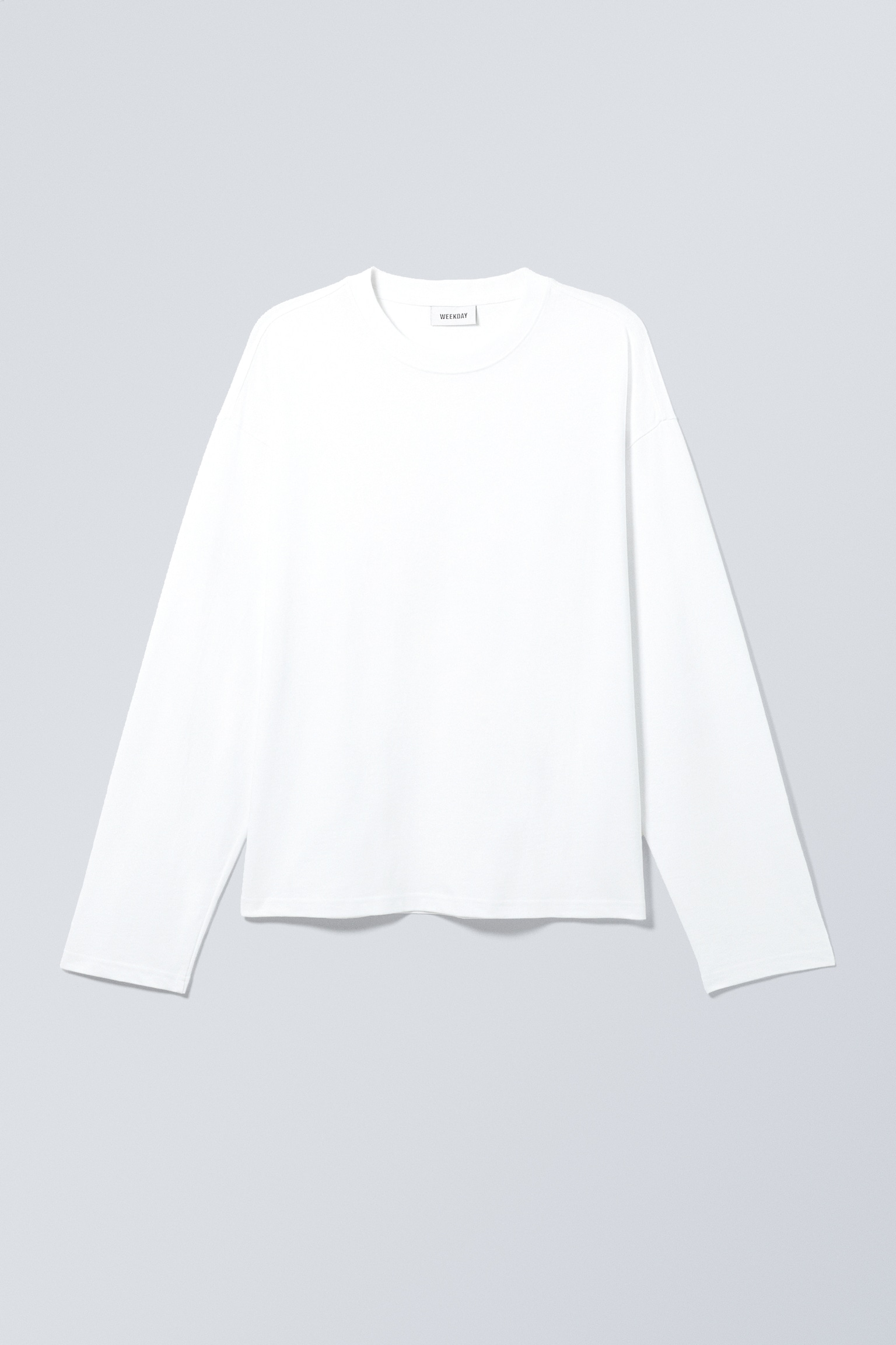 Great Boxy Long Sleeve T-shirt - White/Dark Brown/Black/Light Grey Melange/Burgundy - 2