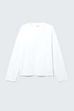 White - Loose Boxy Long-Sleeved T-shirt - 3