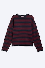 Navy/Red Stripe - Boxy Knitted Jumper - 7